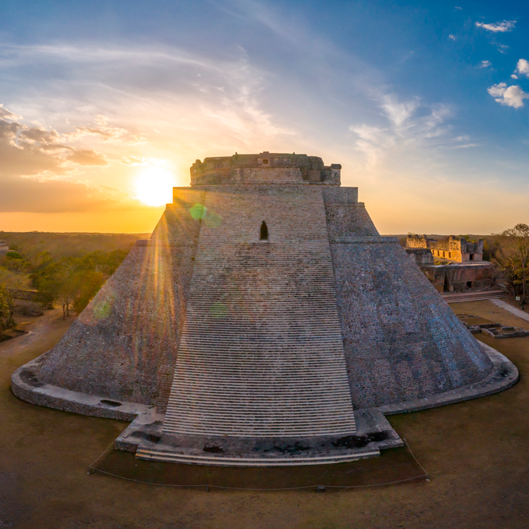 mayan ruin sites, pyramid of the magician, important archaeological sites, walled city, ancient city, state of yucatan, the yucatan peninsula, the mayan culture, mayan legacy, 50 meters