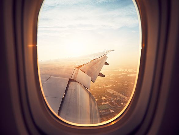 Landing at the sunrise
